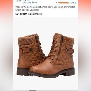 Closet Cleanout!
***Brown Lace-Up Ankle Boots with Knit Cuff